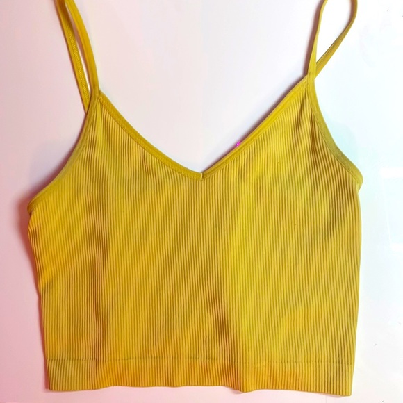 Tops Yellow Cropped Tank Poshmark